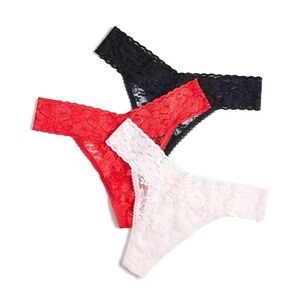 INC Lace Thong Underwear Women Size XXL Ski Patrol Colors 3-Packí